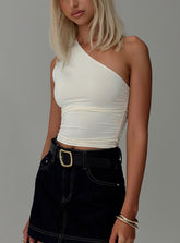 Annem One Shoulder Top Cream