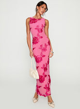 Fionna Floral Maxi Dress Pink