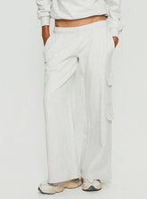 Rozanna Cargo Sweat Pants Grey Marle