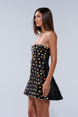 NEVER NONCHALANT BUTTON MINI DRESS