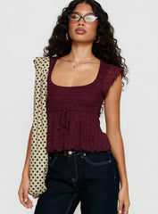 Auroraah Frill Top Cherry