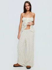 Cassini Set White Polka