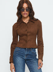 Invitations Fitted Jacket Chocolate