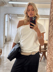 Icon Baby Off Shoulder Top White