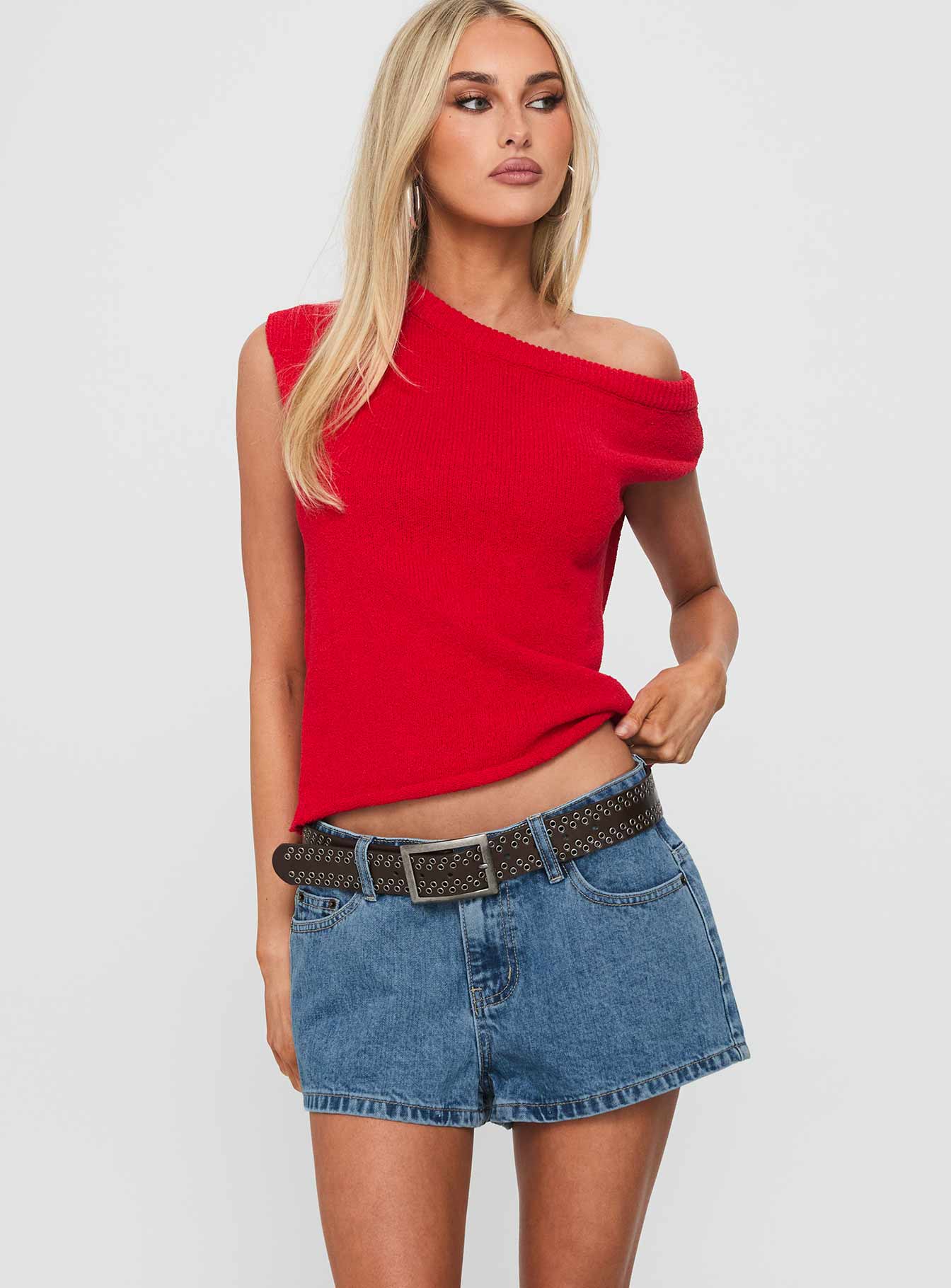 Dreamful Low Rise Mini Denim Shorts Light Wash