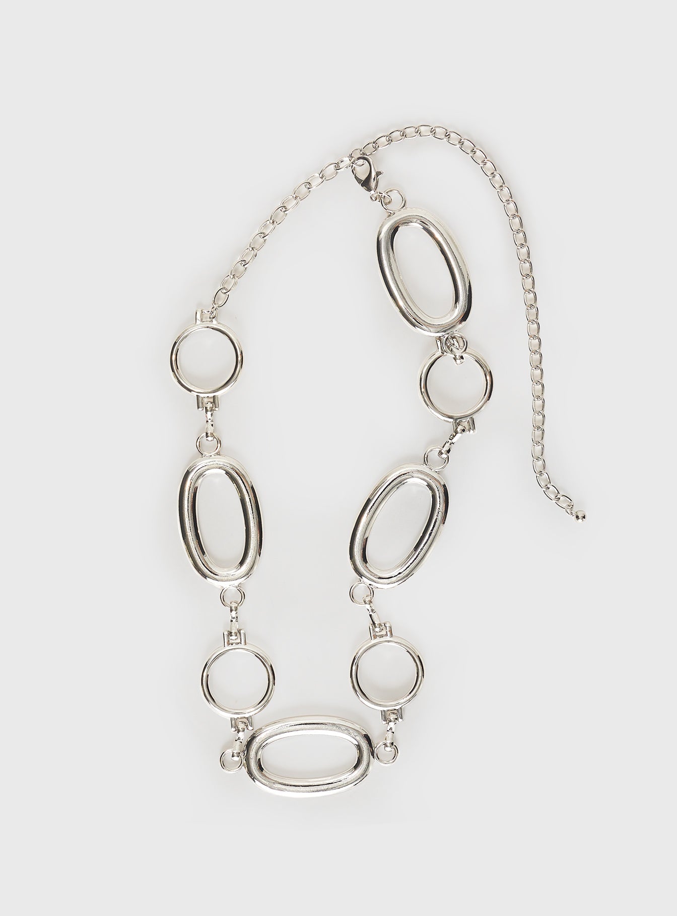 Halleck Silver Pendant Chain Belt Silver