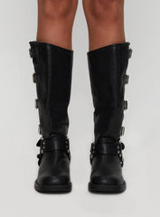 Buckle Down Boots Black