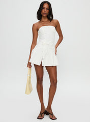 Archetype Strapless Mini Dress White