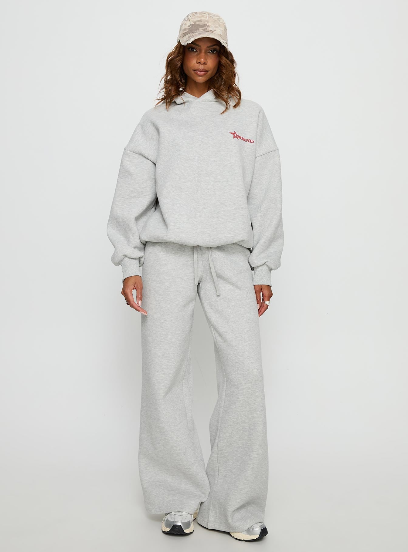 Princess Polly Stargirl Hoodie Grey Marle