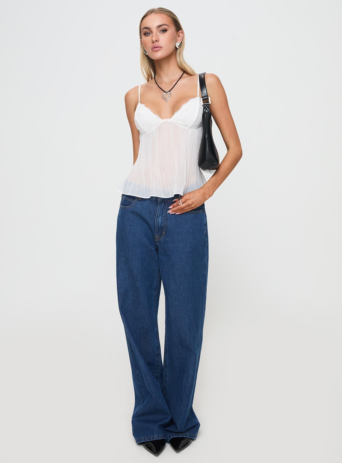 Zami Pleat Top White