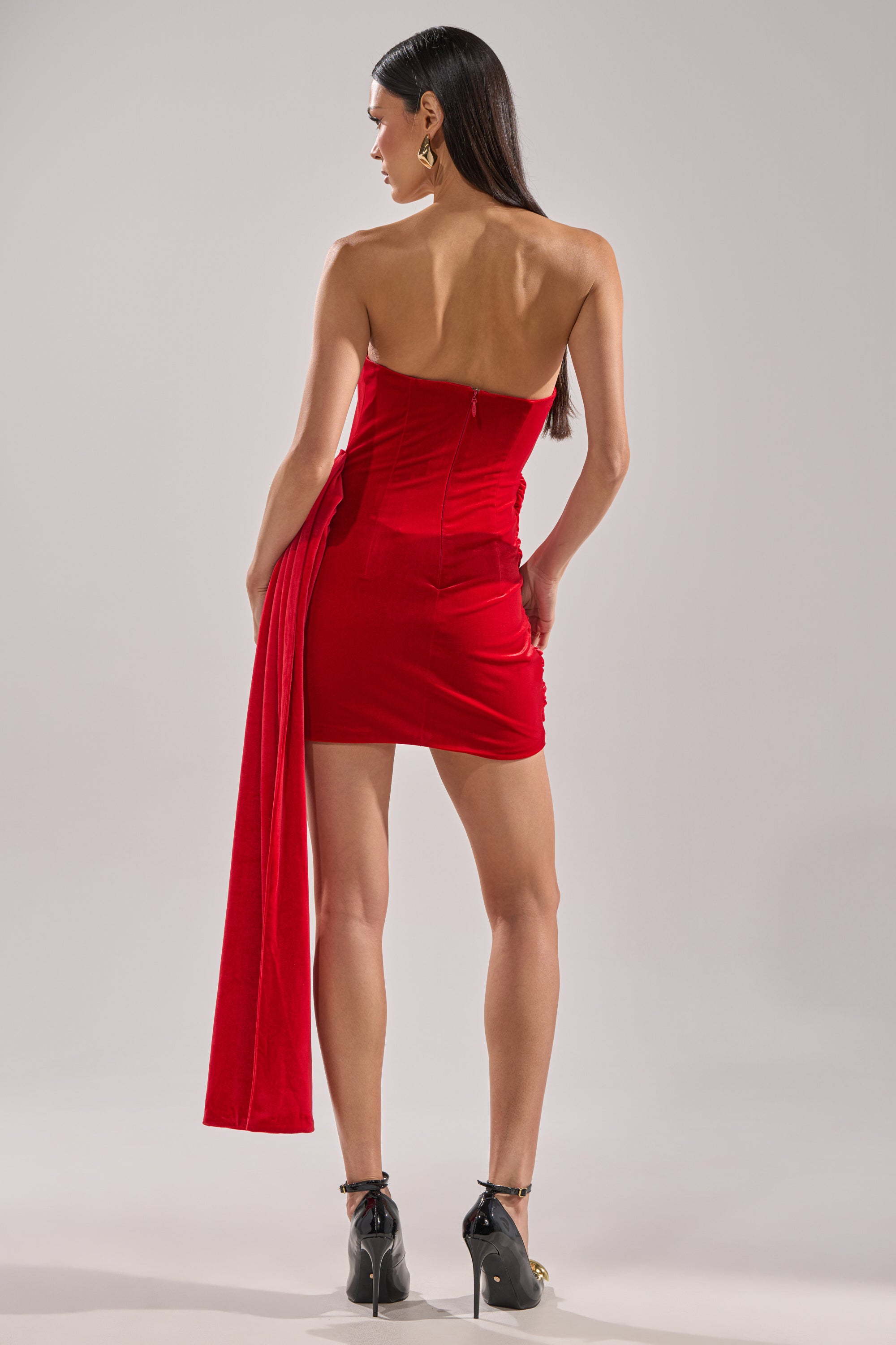ON FIRE VELVET MINI DRESS