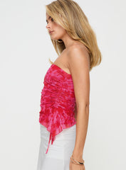 Sturgess Strapless Top Red