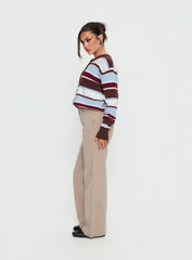 Nicolo High Rise Straight Leg Jeans Concrete