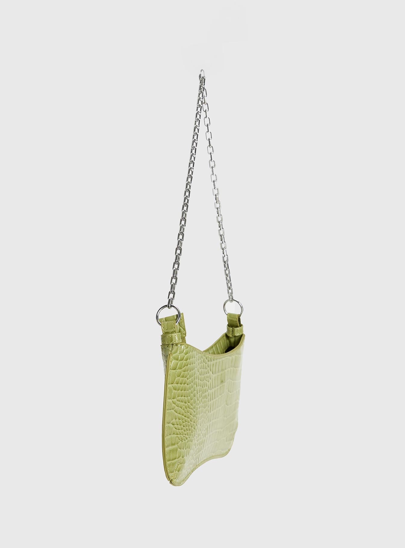 Gwynne Faux Leather Shoulder Bag Green