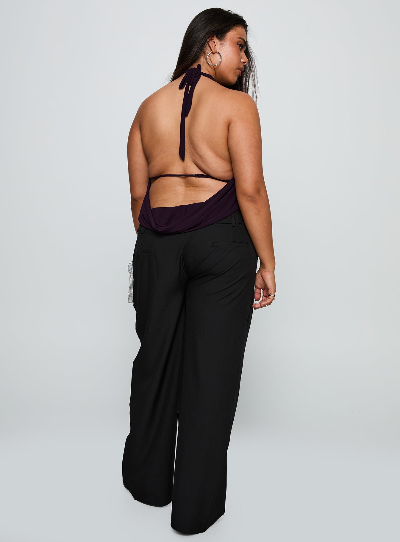 Two Lovers Low Rise Pants Black Curve