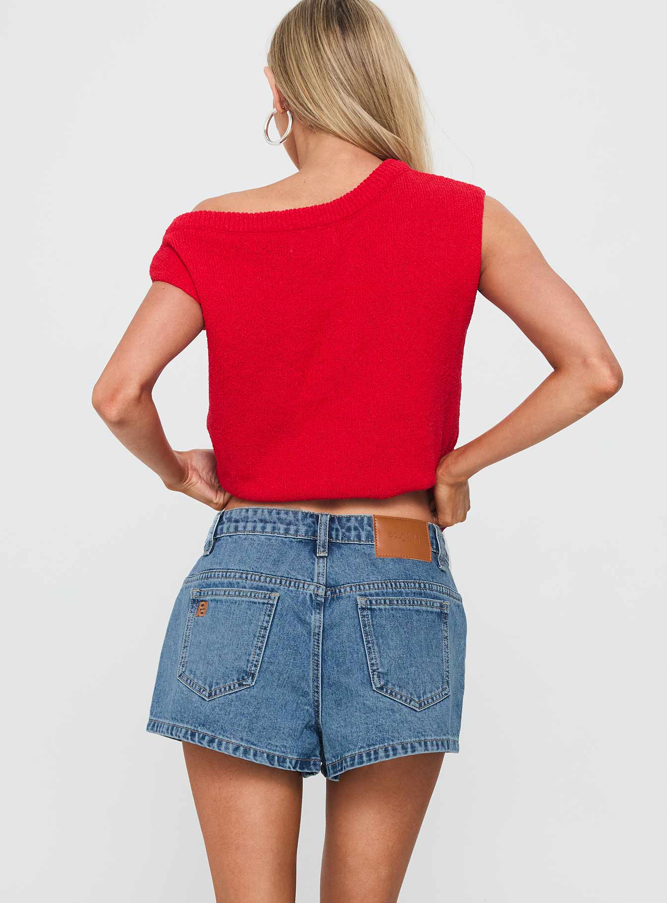 Dreamful Low Rise Mini Denim Shorts Light Wash