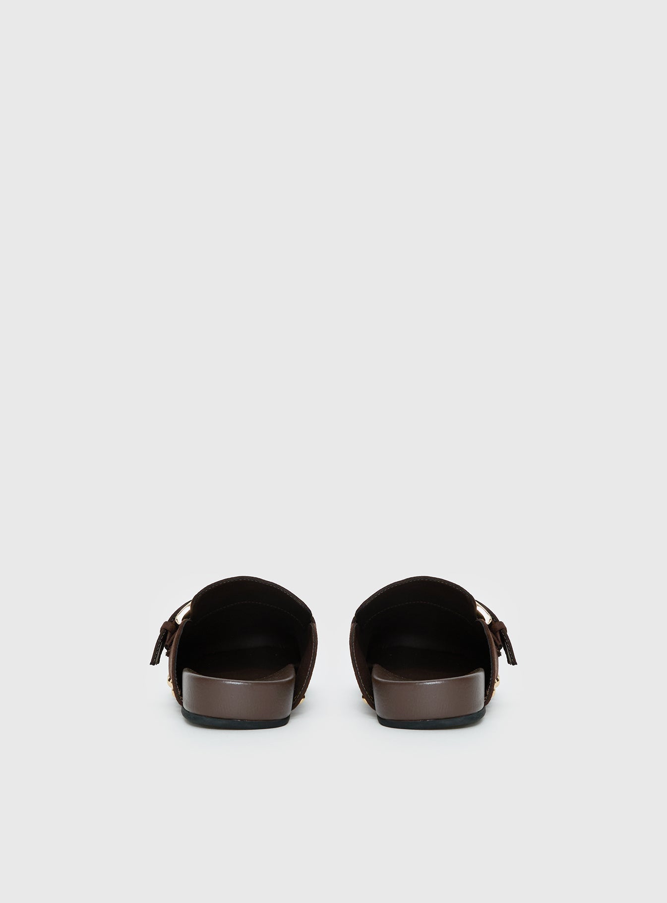 Way Life Goes Stud Detail Clogs Chocolate