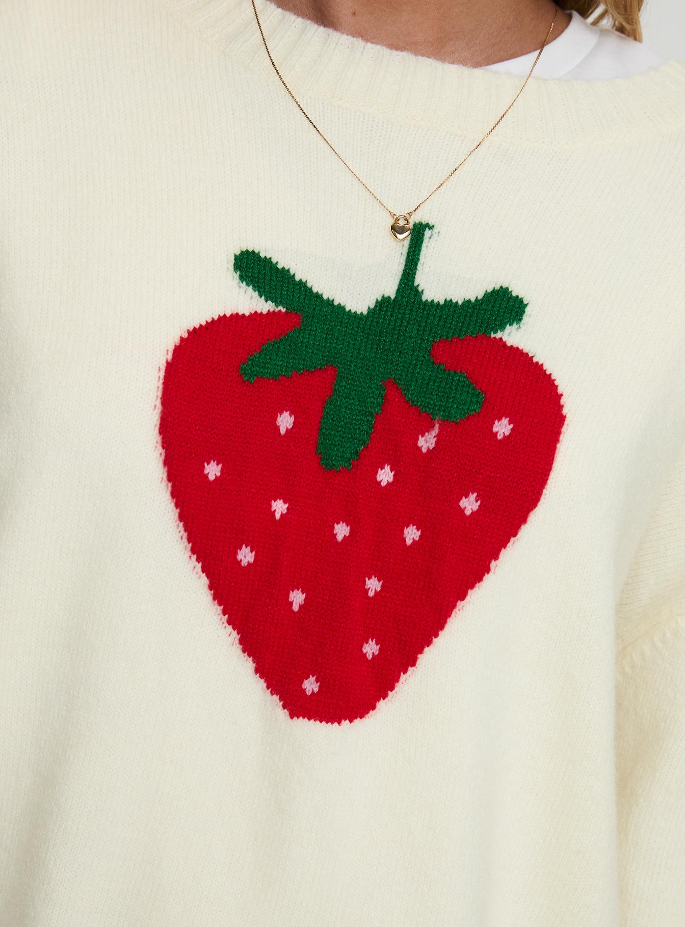 Living Is Easy Knit Sweater White