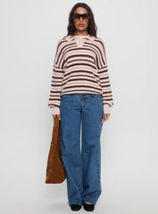 Highlands Low Rise Wide Leg Jeans Mid Blue Wash