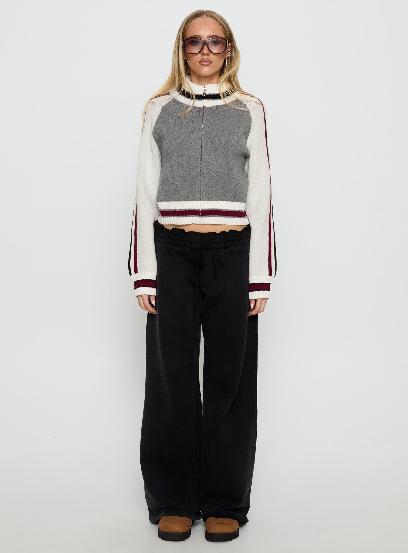 Tilar Knit Jacket Grey Multi