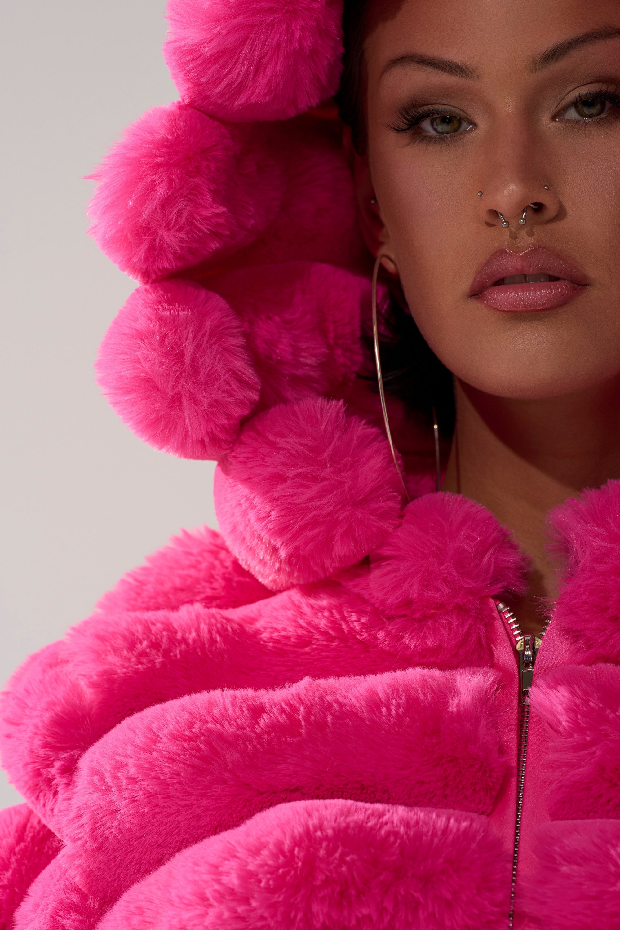POPCORN FAUX FUR IN PINK