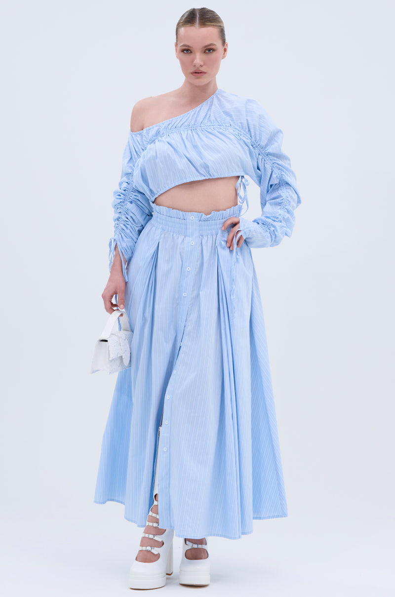 TALK TO ME CINCHED BLOUSE