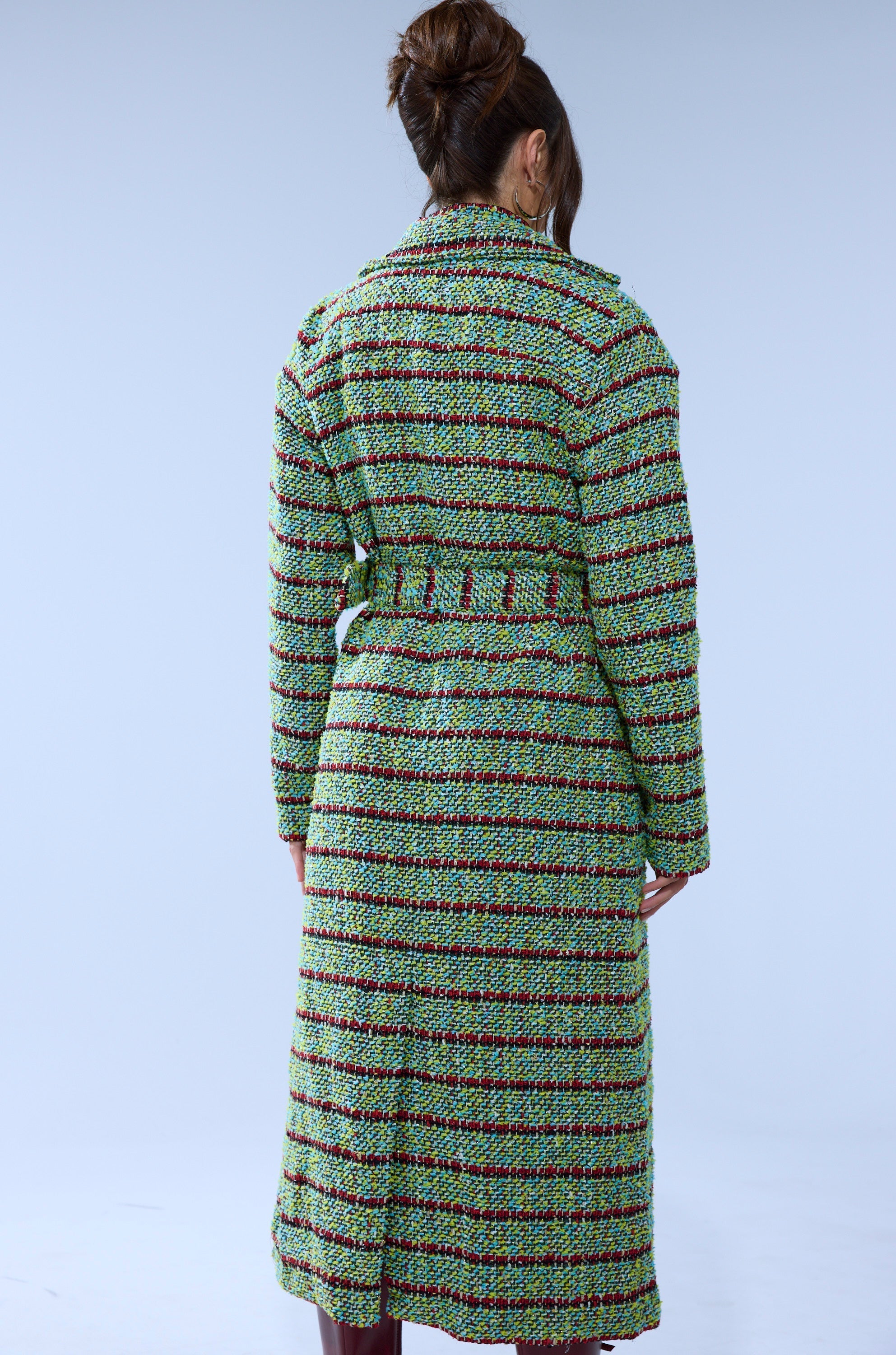 IT'S GIVING LUCK TWEED TRENCH