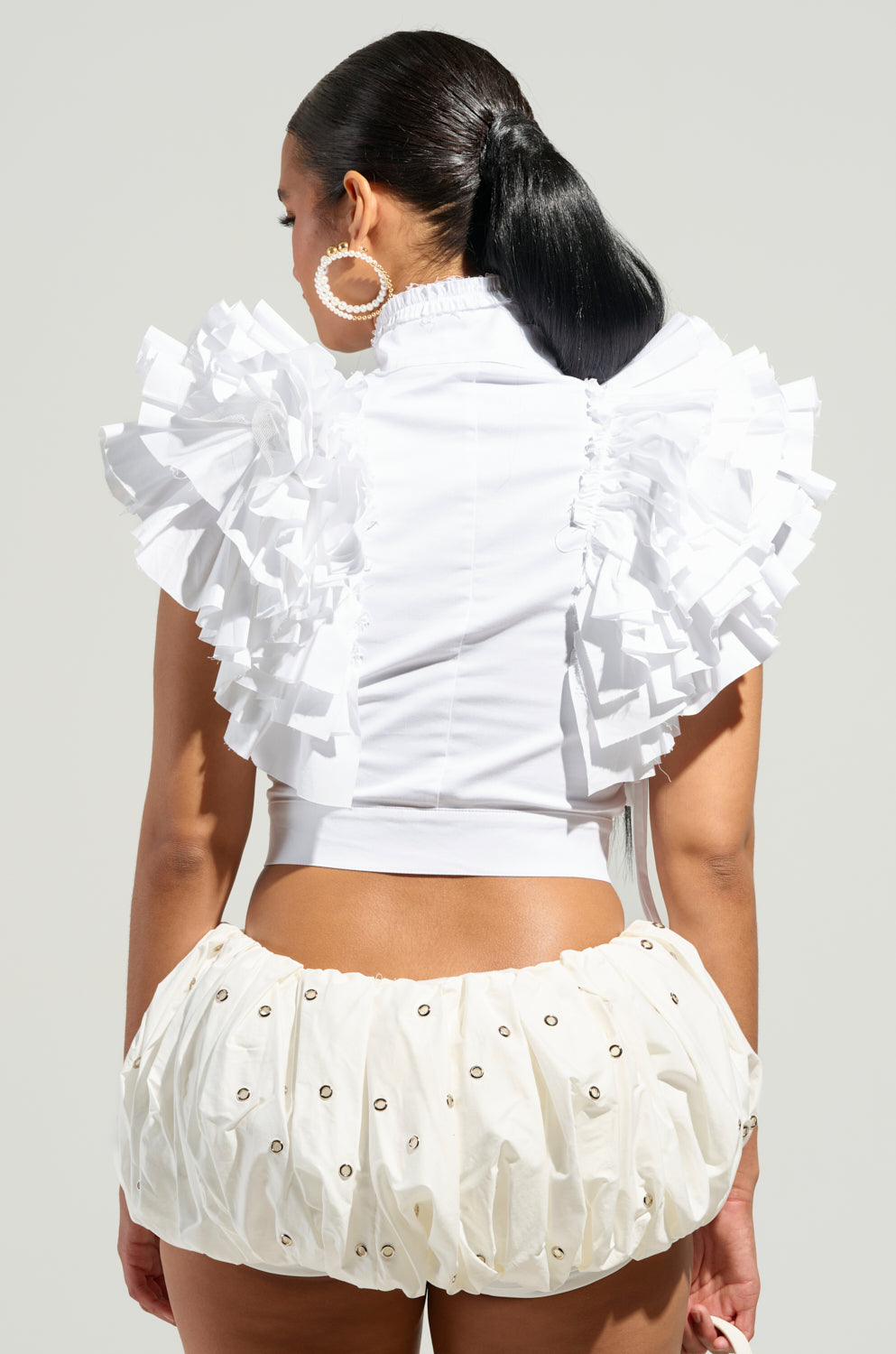 OVER AND OVER RUFFLE TOP