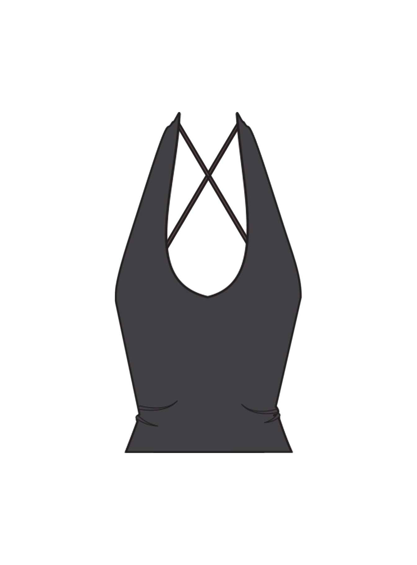 Pace Active Cross Back Tank Top Black