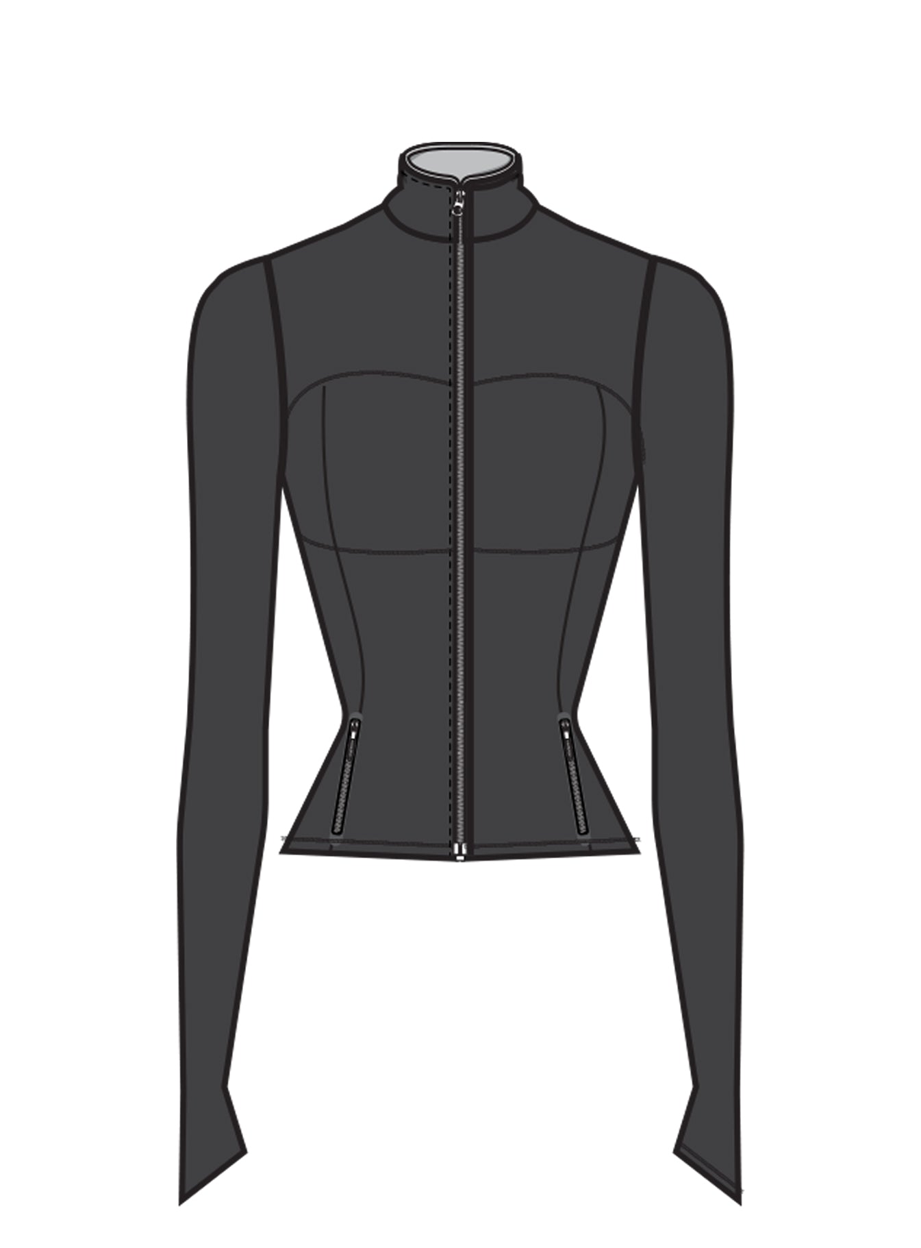 Pivot Active Zip Through Jacket Black