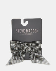 RHINESTONE MESH HAIR BOW BLACK/SILVER