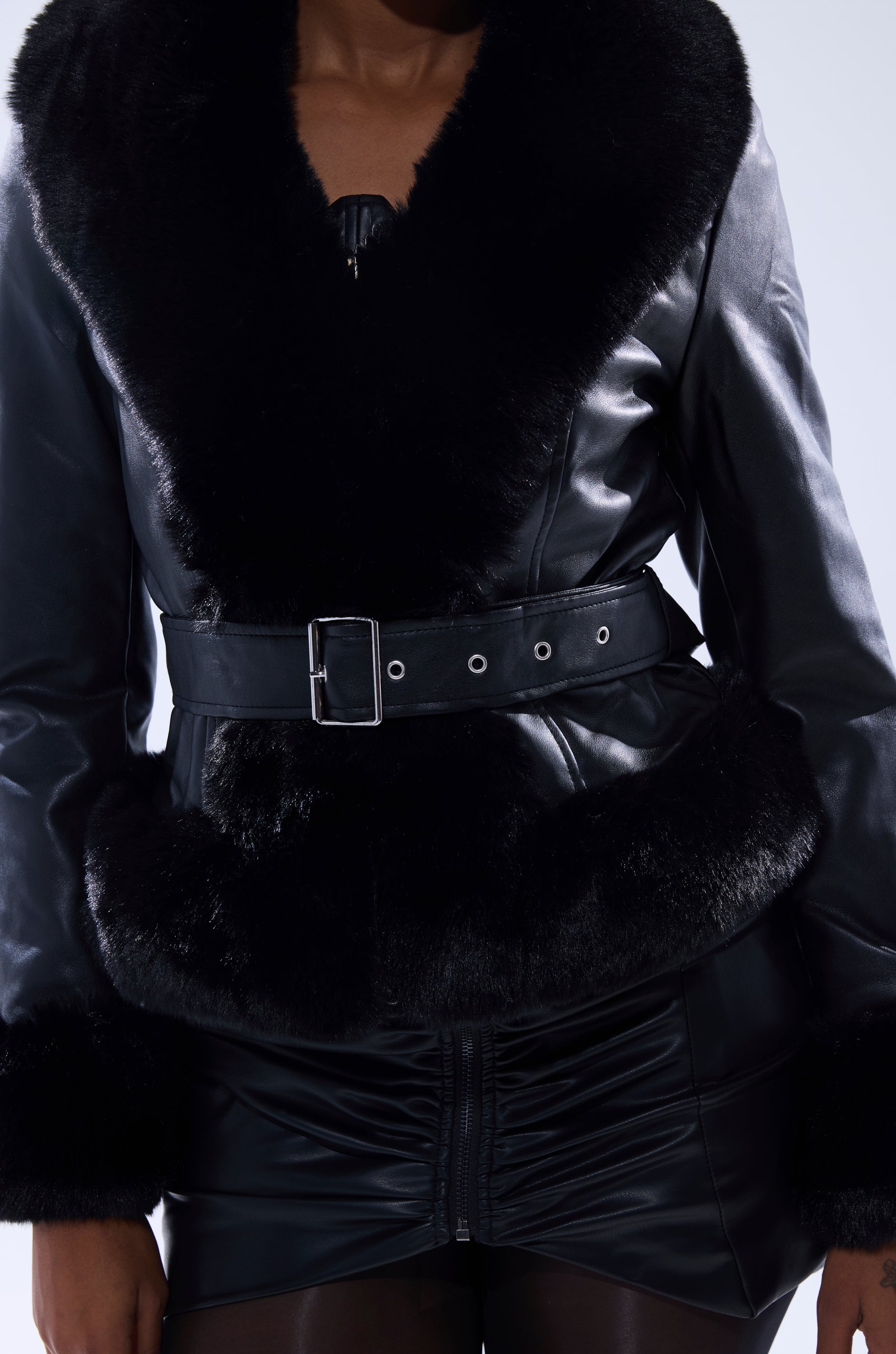 KYLA FUR TRIM MOTO