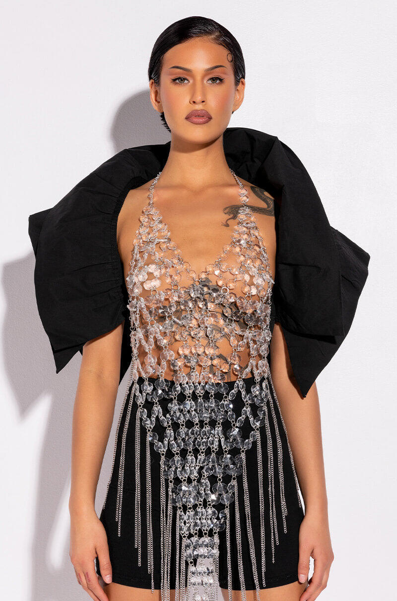 DION STATEMENT BOLERO SHRUG