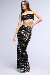 BEACH WAVES SEQUIN EMBELLISHED BRALETTE TOP