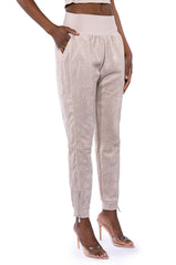 FAUX SUEDE JOGGER