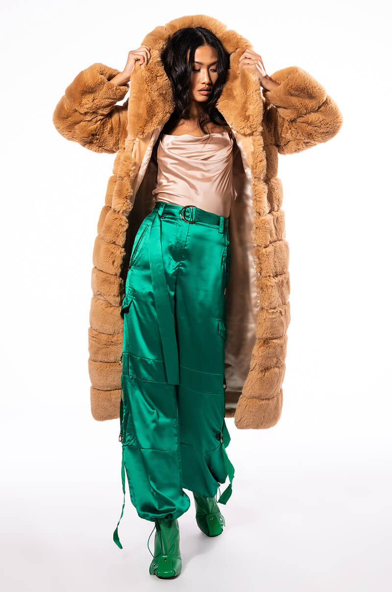 JADE WIDE LEG SATIN TROUSER