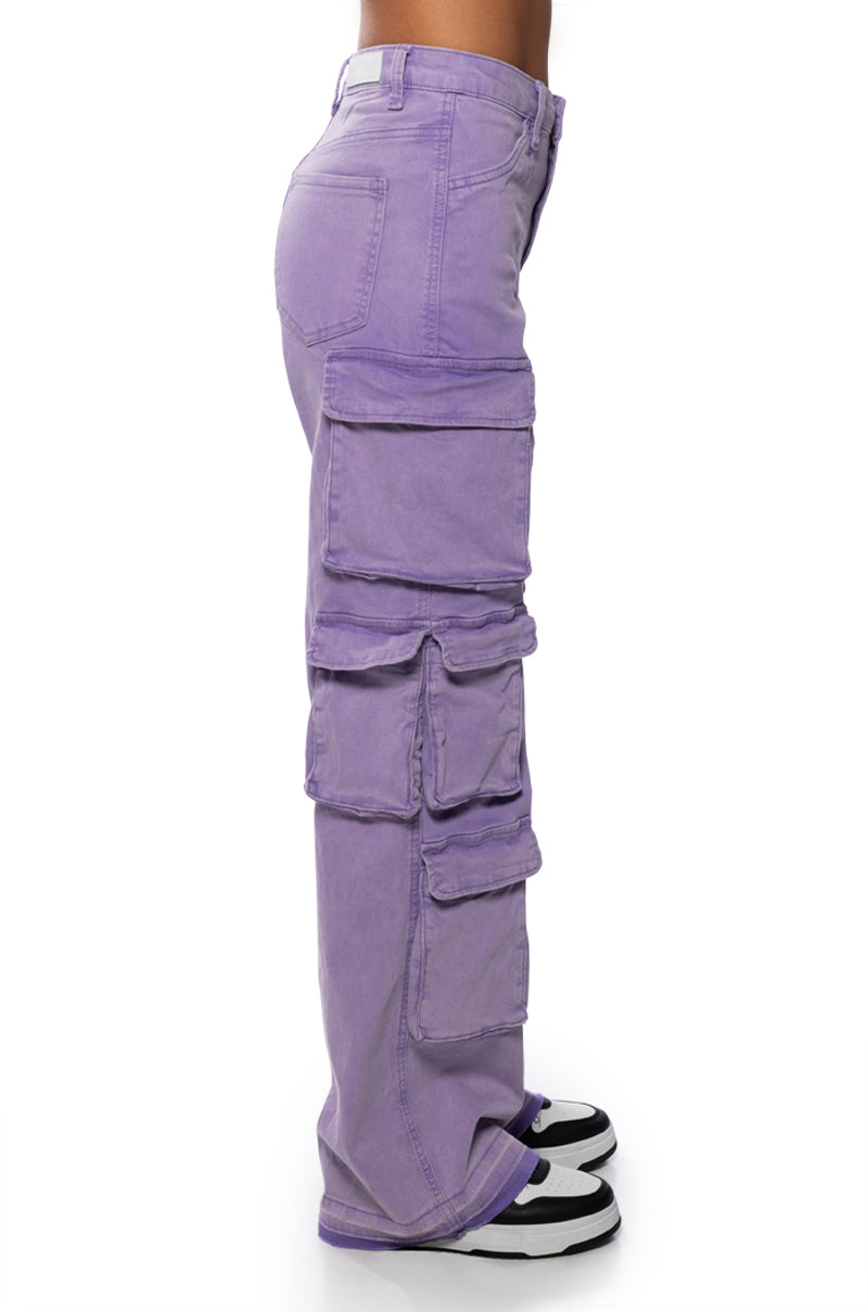 LAVENDAR DREAMS TWILL CARGO PANTS