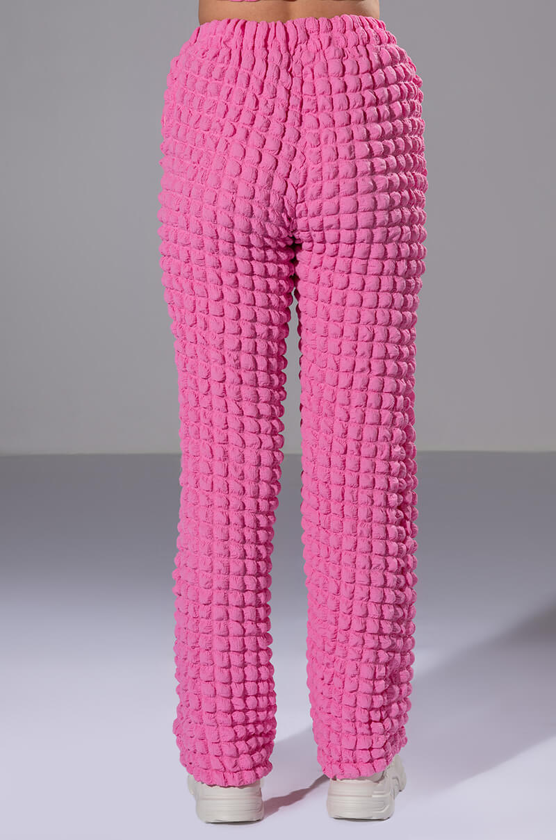 LUCY TEXTURED WIDE LEG PANT