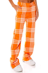 POPSICLE BRIGHT PLAID STRAIGHT LEG TROUSER