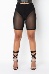 WATCH THE WALK AWAY MESH BIKER SHORTS
